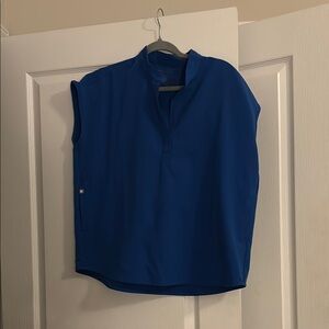 Figs Blue Sleeveless Top